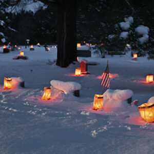 “You can look across and see all the dots of where the luminaries are lighting the cemetery.”