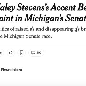 Dr. Sneller Featured in NYT Piece About Haley Stevens’ Accent
